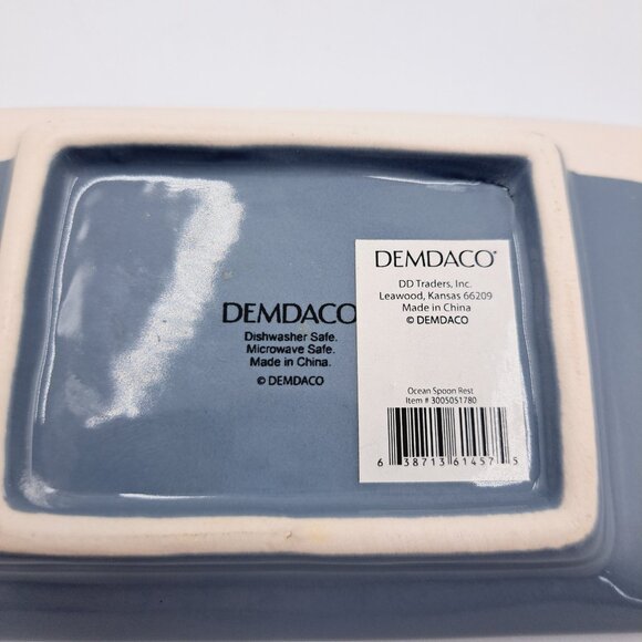 White & Blue Give Me Salt Water & Ocean Breeze Beach Scenic Ceramic Spoon Rest - Picture 4 of 6